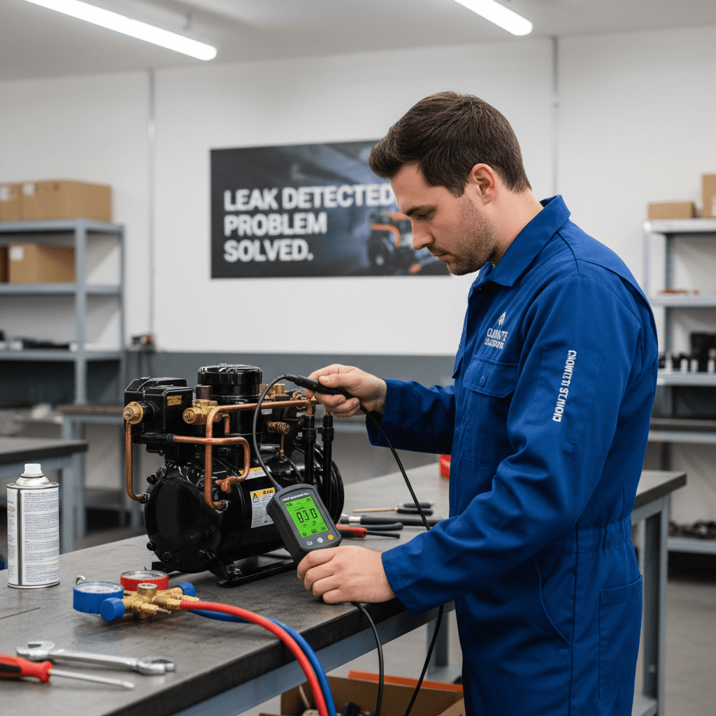 AC leak detection and repair